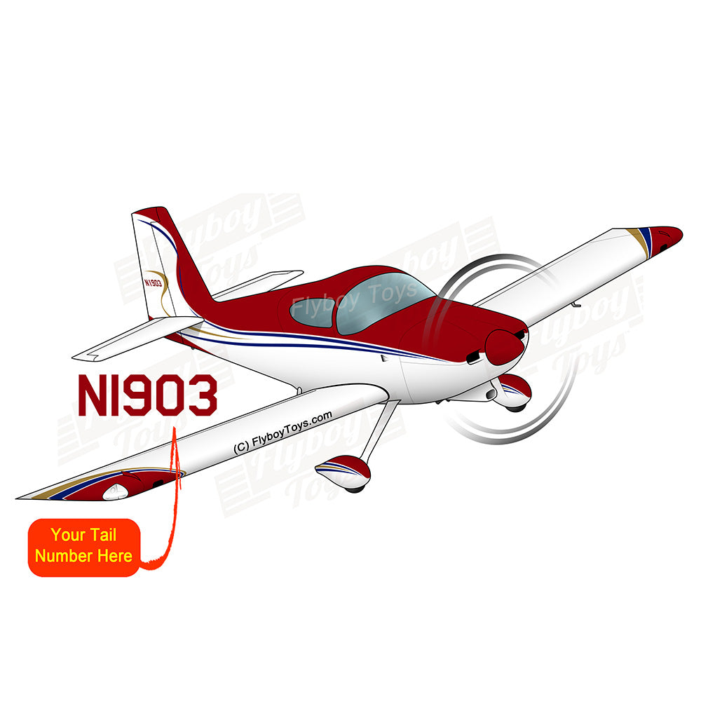 Airplane Design (Red/Blue/Gold) - AIRM1EIM7-RBG1