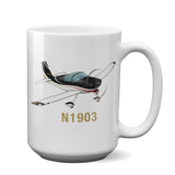 Airplane Ceramic Custom Mug AIRM1EIM9A-BR1 - Personalized w/ your N#
