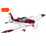 Airplane Design (Maroon/Silver/Black) - AIRM1EIM9-MSB1