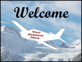 Custom Welcome Aircraft Aviation Mats - Personalized w/ Your Airplane