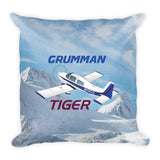 Grumman American Tiger AA1-5B Airplane Throw Pillow Stuffed & Sewn