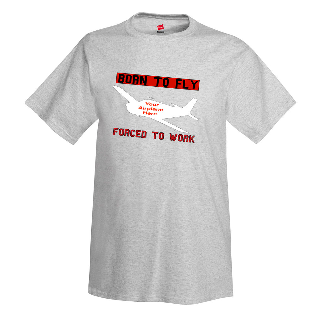 Born To Fly Forced To Work Theme - Personalized w/ Your Airplane