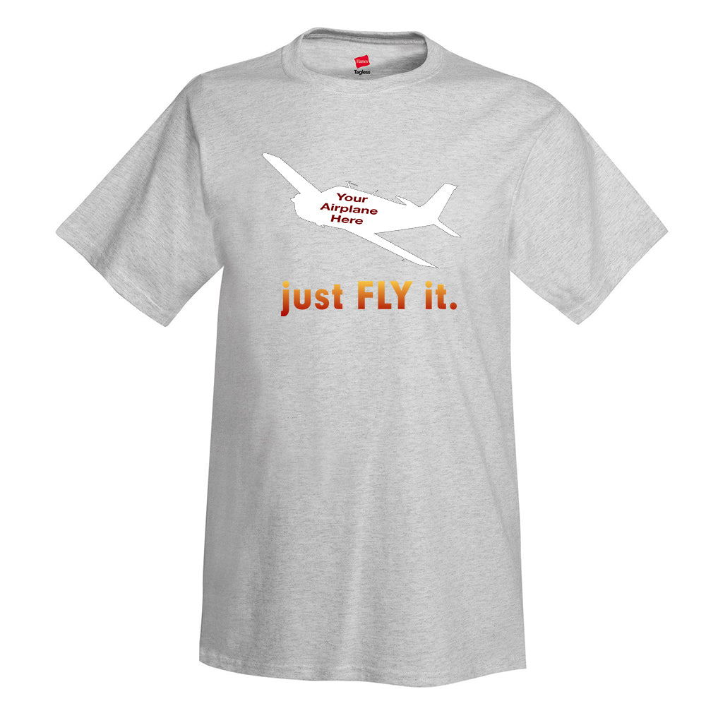 just Fly it Aviation Theme T-Shirt - Personalized w/ Your Airplane
