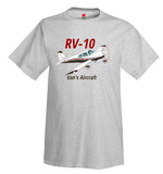 Van's Aircraft RV-10 Airplane T-Shirt - Personalized with Your N#