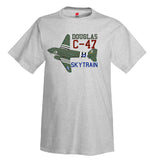 Douglas C-47 Skytrain Airplane T-Shirt - Personalized with Your N#