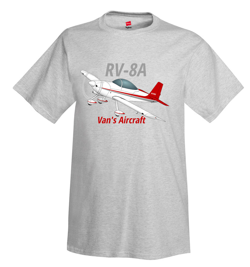 Van's Aircraft RV-8A Airplane T-Shirt - Personalized with Your N#