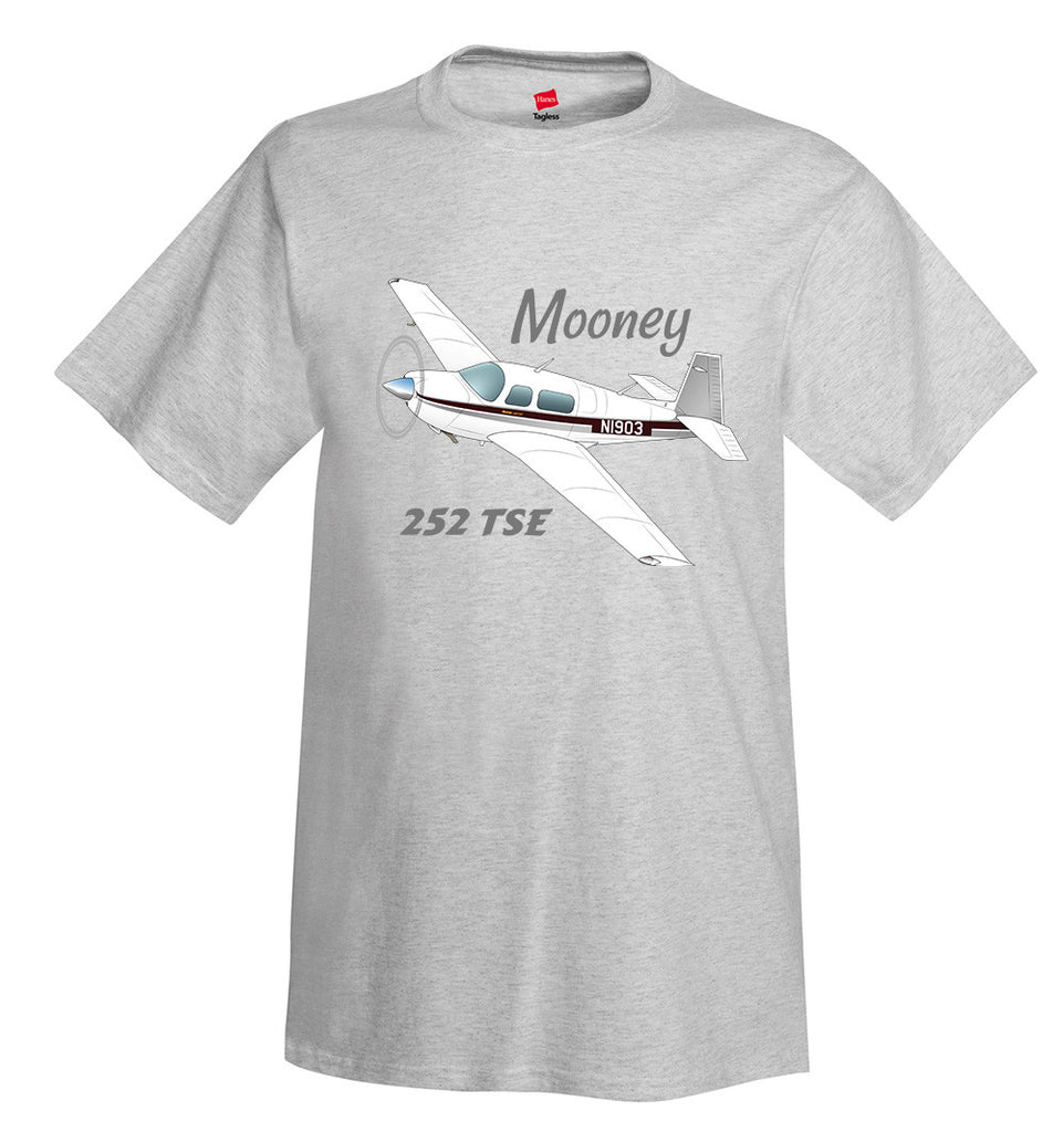 Mooney M20K / 252 TSE Airplane T-Shirt - Personalized with Your N#