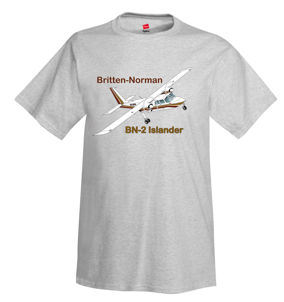 Britten-Norman BN-2 Islander Airplane T-Shirt - Personalized with Your N#
