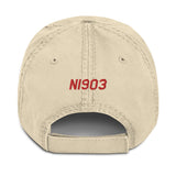 Airplane Embroidered Distressed Cap (AIRJ5I3817EC-RB1) - Personalized with Your N#