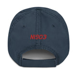 Airplane Embroidered Distressed Cap (AIRJ5I3817EC-RB1) - Personalized with Your N#