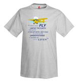Man Must Fly Quote Airplane T-Shirt - Personalized