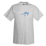 Airplane T-shirt (Blue) AIR35JJ120-B1 - Personalized with Your N#