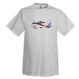 Airplane T-shirt  (Blue/Red) - AIR35JJ152-RB1 - Personalized w/ Your N#