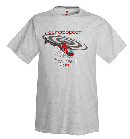 Eurocopter AS350 Ecureuil Helicopter T-shirt - Personalized with Your N#
