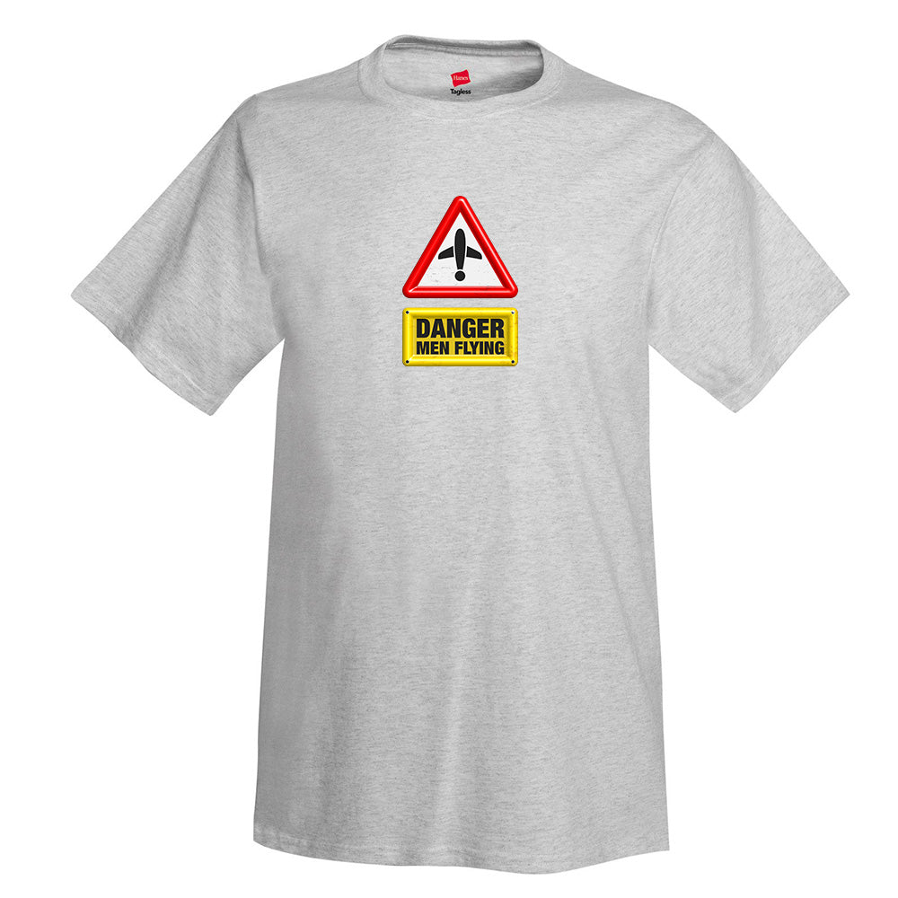 Danger Men Flying Airplane Aviation T-Shirt