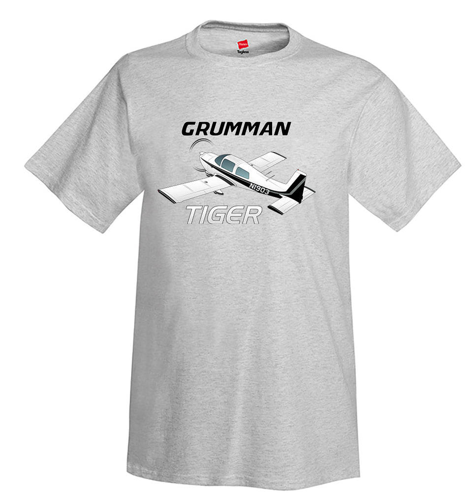 Grumman American Tiger AA1-5B Airplane T-Shirt - Personalized w/ Your N#
