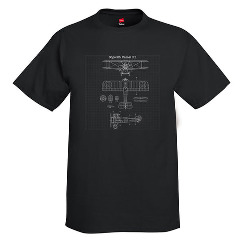 Airplane Blueprint Design T-shirt - AIRJFG31D-BP