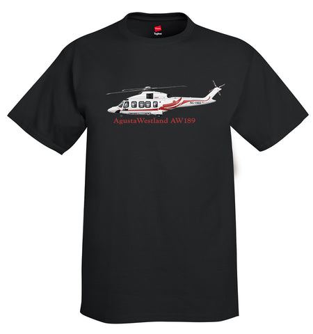 AgustaWestland AW189 Helicopter T-Shirt - Personalized with Your N#
