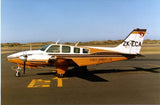 Beechcraft Baron Beech 58 Orange Brown model 1
