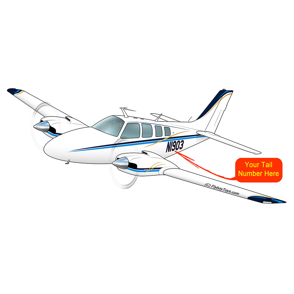 Beechcraft Baron Beech 58 Blue 3