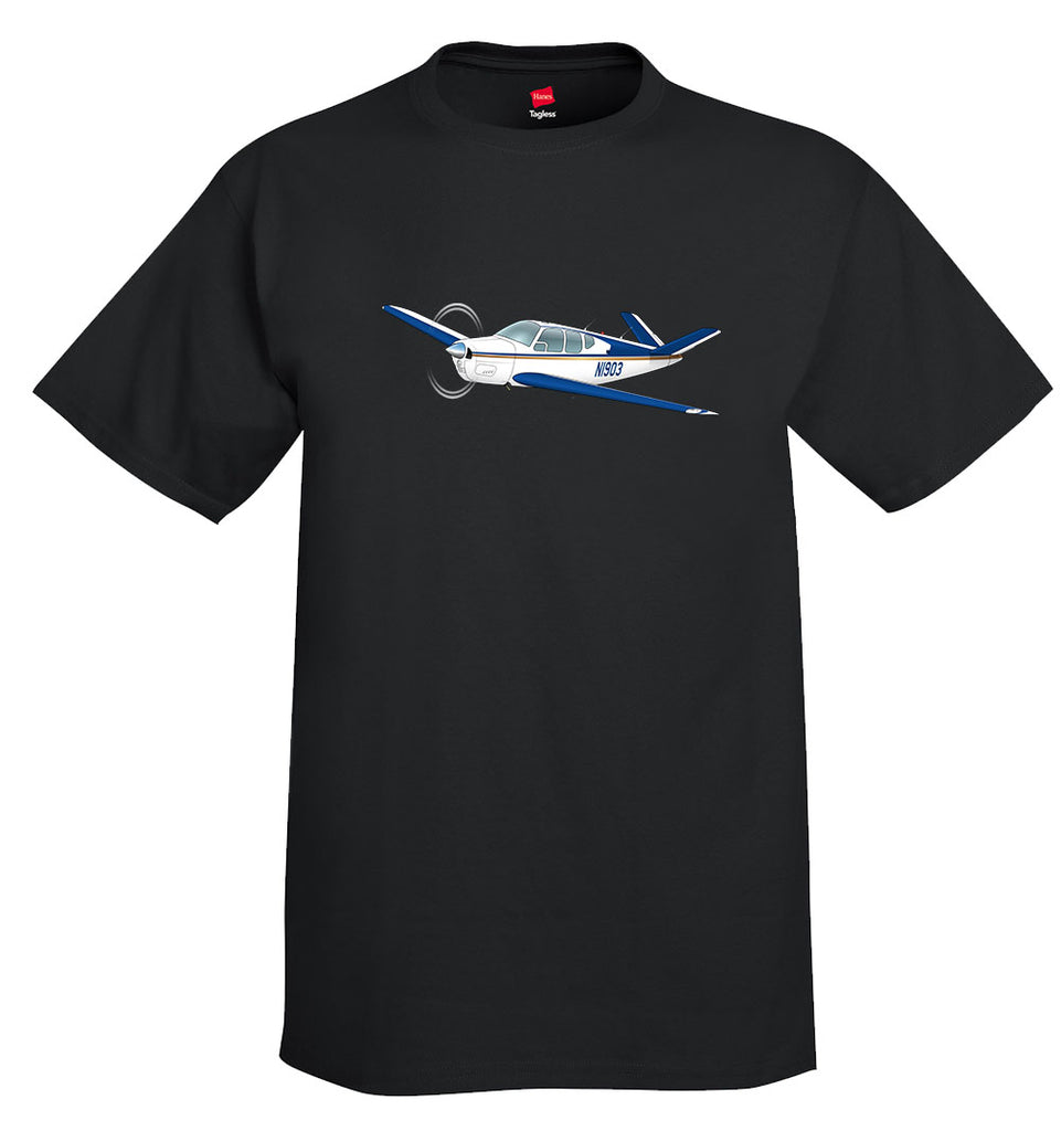 Airplane T-shirt (Blue/Gold) AIR2552FEB35-BG1 - Personalized with Your N#