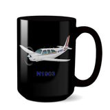 Airplane Ceramic Custom Mug AIR2552FEE33-RT1  - Personalized w/ your N#