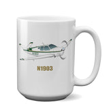 Airplane Ceramic Custom Mug AIR2552FEG35-G1 - Personalized w/ your N#