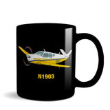 Airplane Ceramic Custom Mug AIR2552FEJ35-YB1 - Personalized w/ your N#