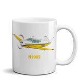 Airplane Ceramic Custom Mug AIR2552FEJ35-YB1 - Personalized w/ your N#