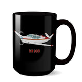Airplane Ceramic Custom Mug AIR2552FEM35-RG1 - Personalized w/ your N#