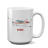 Airplane Ceramic Custom Mug AIR2552FEM35-RG1 - Personalized w/ your N#