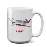 Airplane Ceramic Custom Mug AIR2552FEN35-RB1 - Personalized w/ your N#