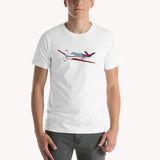 Airplane T-shirt (Red/Blue) AIR2552FEN35-RB1 - Personalized with Your N#