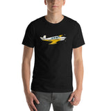 Airplane T-shirt (Yellow/Black) AIR2552FEP35-YB1 - Personalized with Your N#