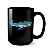 Airplane Ceramic Custom Mug AIR2552FES35-TB1 - Personalized w/ your N#