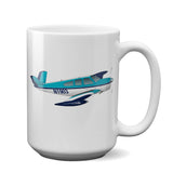Airplane Ceramic Custom Mug AIR2552FES35-TB1 - Personalized w/ your N#