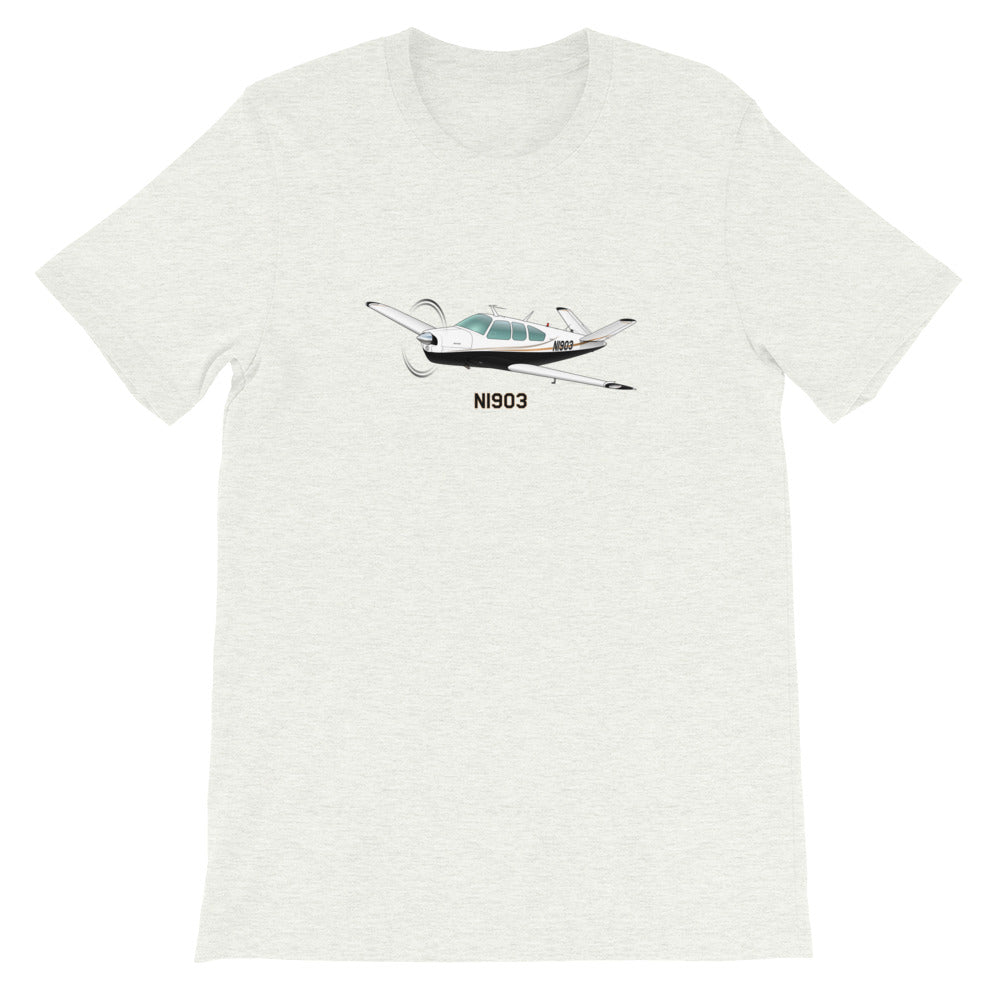 Airplane T-shirt (Blue/Beige) AIR2552FEV35B-BB1   - Personalized with Your N#