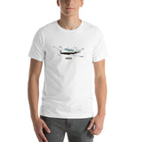 Airplane T-shirt (Blue/Beige) AIR2552FEV35B-BB1   - Personalized with Your N#