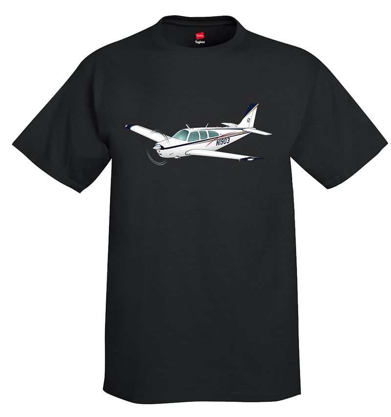 Airplane T-shirt (Blue/Red/Gold) AIR2552FEC33A-BRG1 - Personalized with Your N#