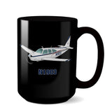 Airplane Ceramic Custom Mug AIR2552FEE33A-BRG1  - Personalized w/ your N#