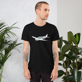 Airplane T-shirt (Blue/Red/Gold) AIR2552FEC33A-BRG1 - Personalized with Your N#