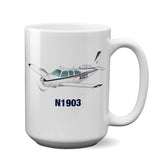 Airplane Ceramic Custom Mug AIR2552FEE33A-BRG1  - Personalized w/ your N#