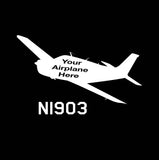Custom Airplane White Tumbler with Straw