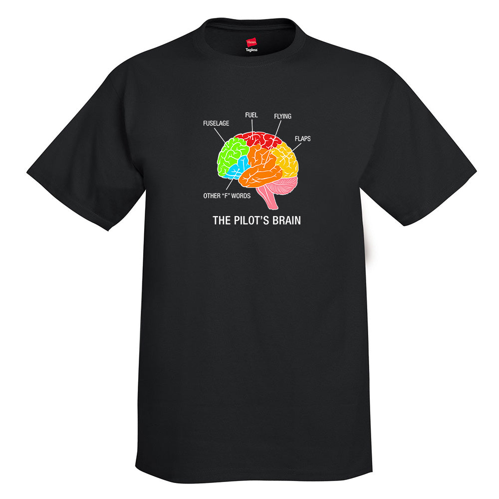 Pilot Brain Airplane Aviation T-Shirt