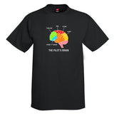 Pilot Brain Airplane Aviation T-Shirt