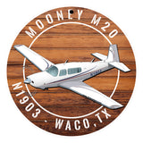 Custom Airplane 12" HD Metal Circular Sign