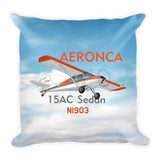 Aeronca 15AC Sedan Airplane Custom Throw Pillow Case Stuffed & Sewn