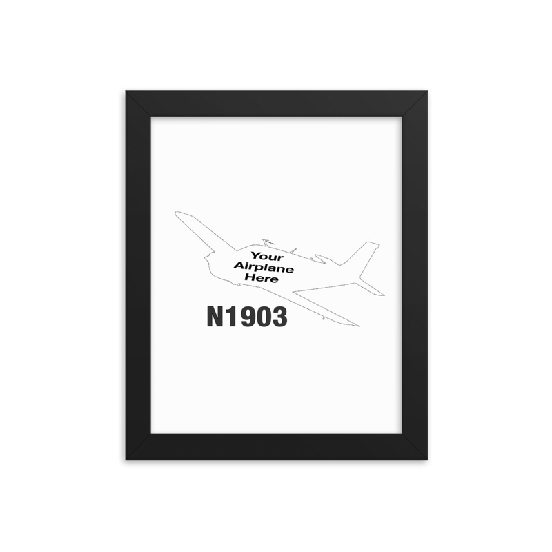 Custom Airplane 8x10" Framed Poster