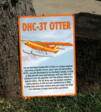 De Havilland DHC-3T Otter HD Metal Airplane Sign - Orange/Yellow