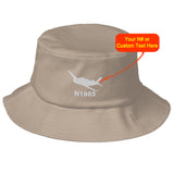 Custom Airplane Embroidered Flexfit Bucket Hat